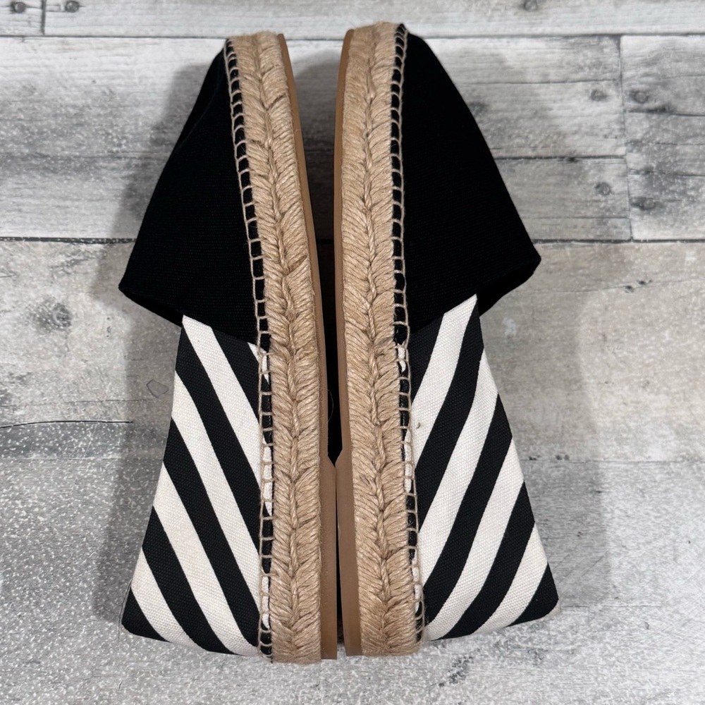 OFF-WHITE Women's Striped Canvas Espadrilles - Black / White - Sz - 7.5.US/38.EU - Picture 5 of 8